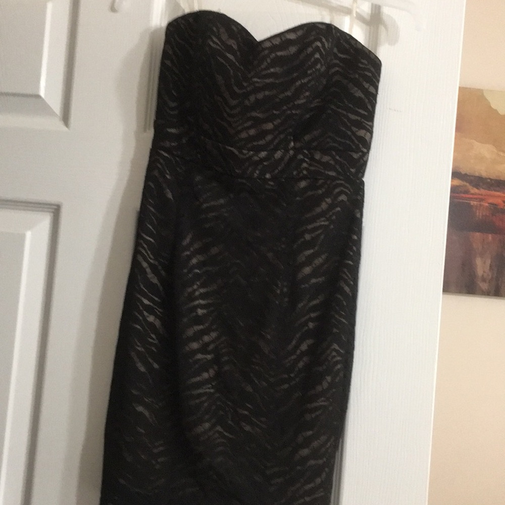 Strapless black dress